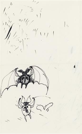 EDWARD GOREY. Group of sketches for Dracula.